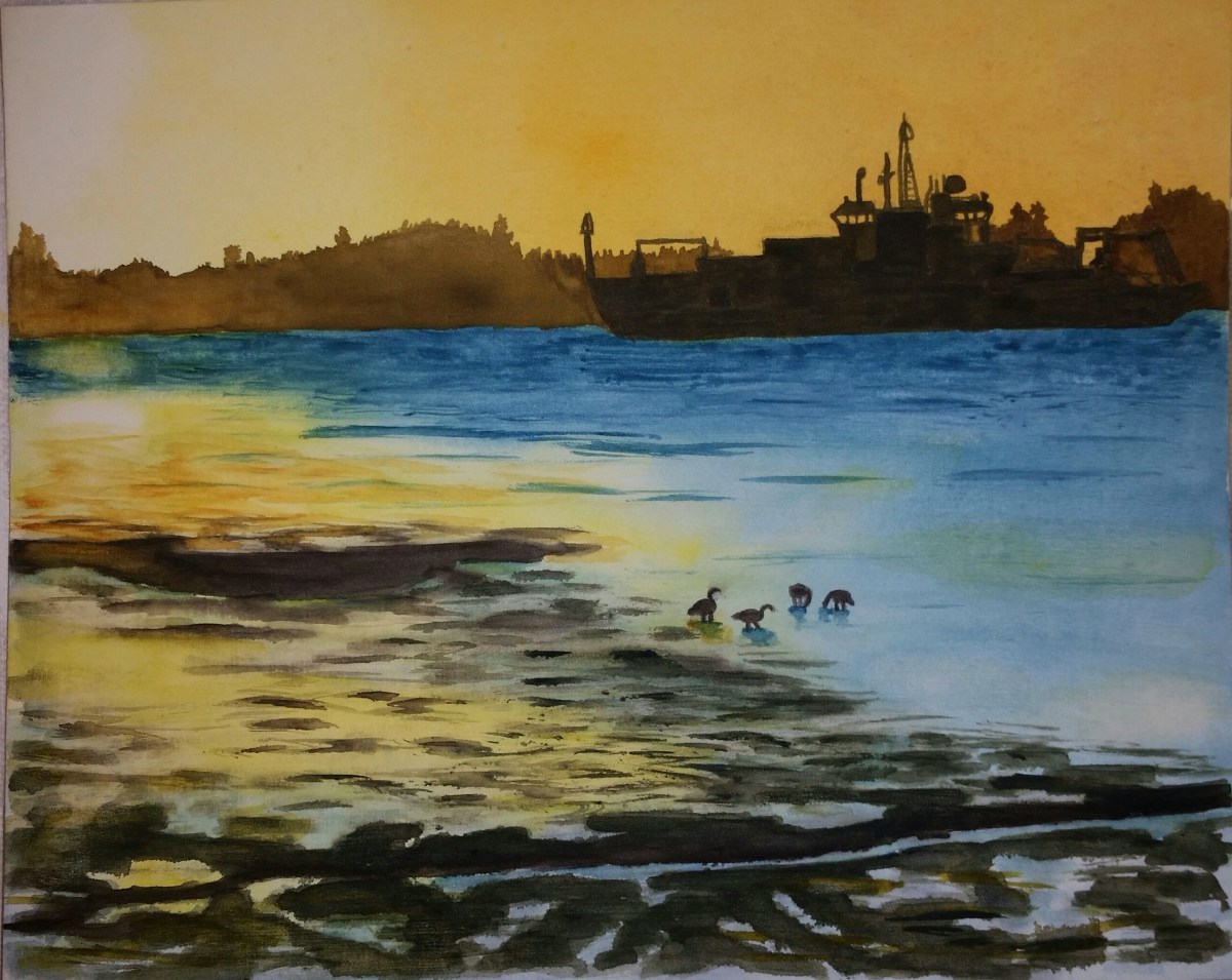 Watercolor of C/S Rene Descartes